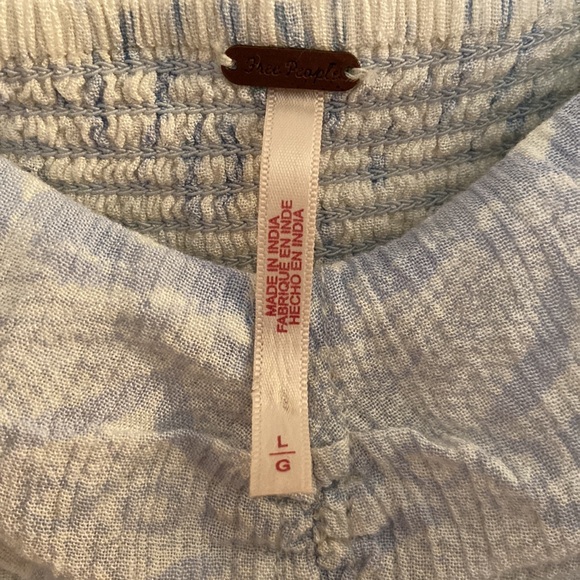 Free People 2 piece, mini skirt with long, balloon sleeve cropped top. - Picture 2 of 7